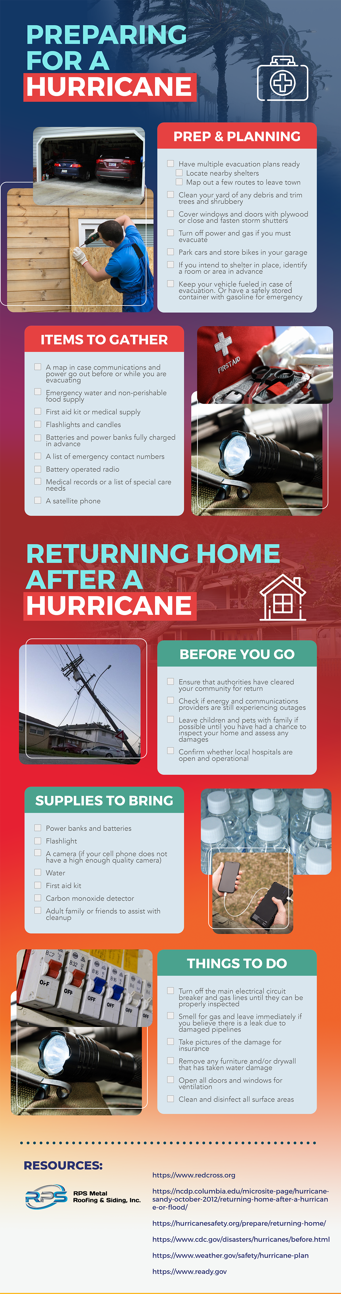 preparing for a hurricane infographic